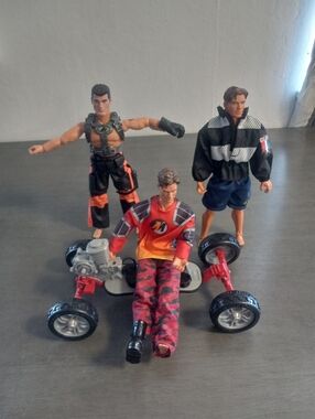 3 Vintage Max Steel Action Figures 12 Inches